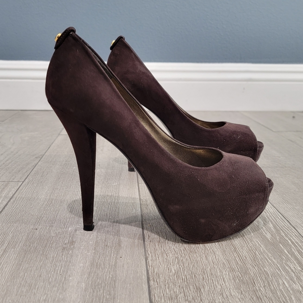 Stuart Weitzman peep toe platform heels 6.5